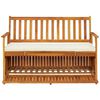 vidaXL Banc de rangement de jardin Bois d'acacia solide 120x63x84 cm