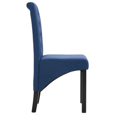 vidaXL Chaises à manger lot de 2 bleu tissu