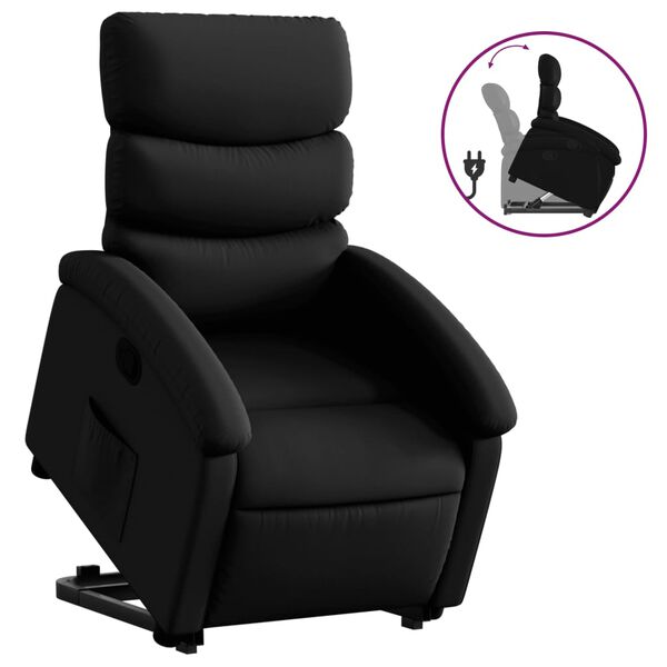 vidaXL Fauteuil inclinable noir similicuir