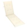 vidaXL Chaise longue d'ext&eacute;rieur repose-pied et coussin Acacia solide