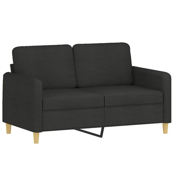vidaXL Canap&eacute; &agrave; 2 places Noir 120 cm Tissu
