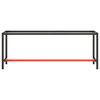 vidaXL Cadre banc de travail Noir mat et rouge mat 210x50x79 cm M&eacute;tal