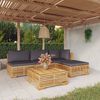 vidaXL Salon de jardin 5 pcs avec coussins Bois de teck solide