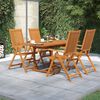 vidaXL Ensemble &agrave; manger de jardin 5 pcs Bois d'acacia massif 120-170 cm