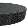 vidaXL Table de jardin Noir 75,5x106 cm R&eacute;sine tress&eacute;e