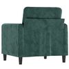vidaXL Fauteuil Vert fonc&eacute; 60 cm Velours