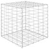 vidaXL Lit sur&eacute;lev&eacute; cube &agrave; gabion Fil d'acier 50x50x50 cm