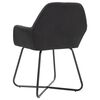 vidaXL Chaises à manger lot de 2 noir tissu