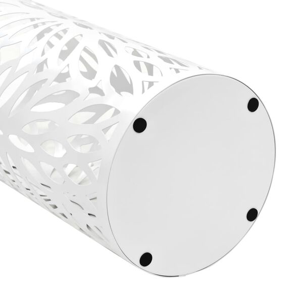 vidaXL Porte-parapluie Feuilles Acier Blanc