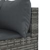vidaXL Salon de jardin 6 pcs avec coussins Gris R&eacute;sine tress&eacute;e