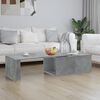 vidaXL Table basse gris b&eacute;ton 150x50x35 cm bois d'ing&eacute;nierie