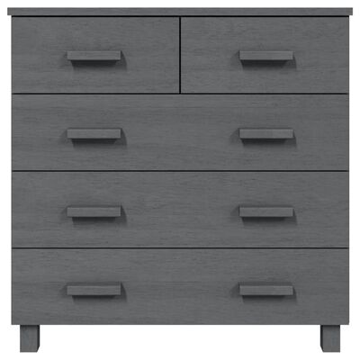 vidaXL Buffet HAMAR Gris foncé 79x40x80 cm Bois massif de pin