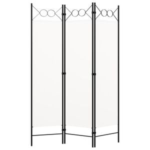 vidaXL Cloison de séparation 3 panneaux blanc 120x180 cm
