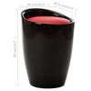 vidaXL Tabouret de rangement Noir et rouge Similicuir