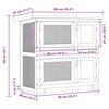 vidaXL Clapier d'extérieur Cage animaux petits 4 portes Bois