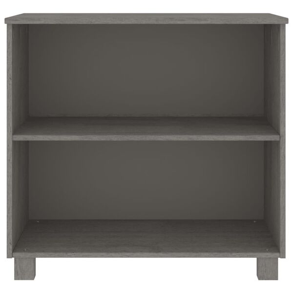 vidaXL Buffet HAMAR Gris clair 85x35x80 cm Bois massif de pin