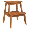 vidaXL Tabouret-escabeau 2 marches 40x38x50 cm Bois d'acacia solide