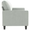 vidaXL Canap&eacute; &agrave; 3 places Gris clair 180 cm Velours