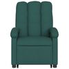 vidaXL Fauteuil inclinable de massage vert fonc&eacute; tissu