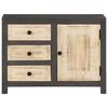 vidaXL buffet gris et blanc 75x35x55 cm bois de manguier massif