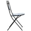 vidaXL Chaises de bistro pliables lot de 2 bleu et blanc c&eacute;ramique