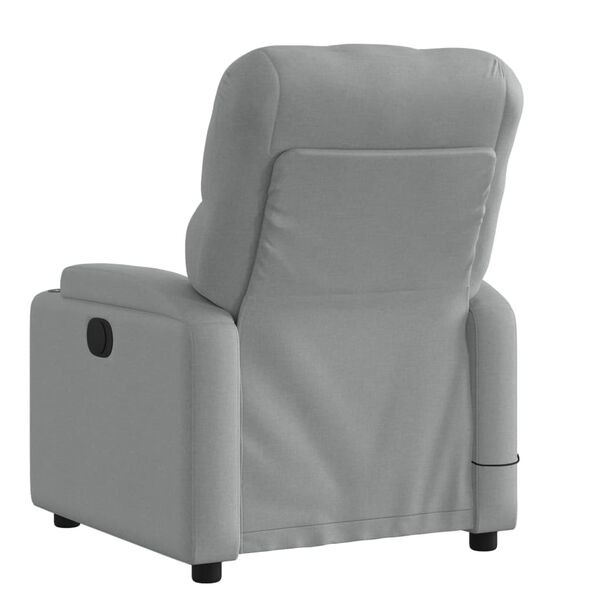 vidaXL Fauteuil de massage inclinable gris clair tissu