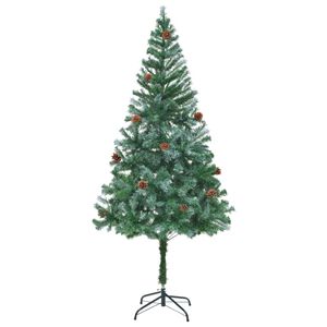 vidaXL Arbre de No&euml;l artificiel avec pommes de pin 180 cm