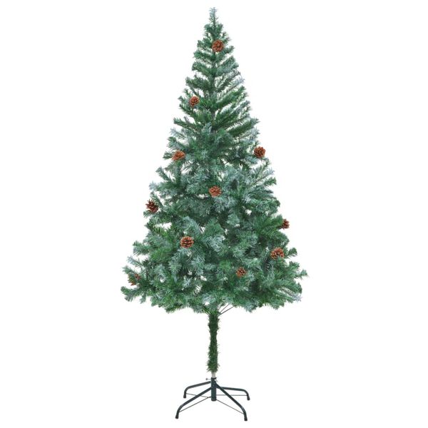vidaXL Arbre de No&euml;l artificiel avec pommes de pin 180 cm