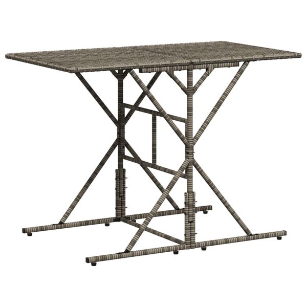 vidaXL Ensemble &agrave; manger de jardin 7 pcs coussins gris r&eacute;sine tress&eacute;e