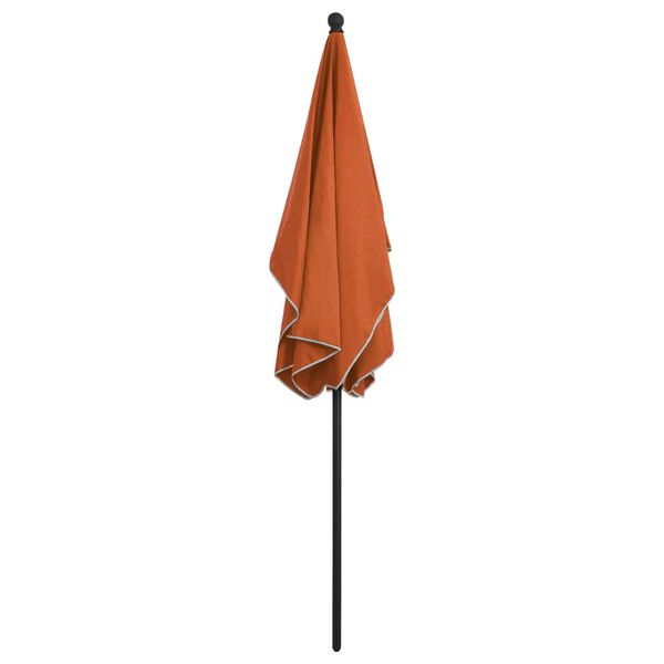 vidaXL Parasol de jardin avec mât 210x140 cm Terre cuite
