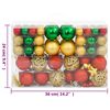 vidaXL Ensemble de boules de No&euml;l 112 pcs rouge vert dor&eacute; polystyr&egrave;ne