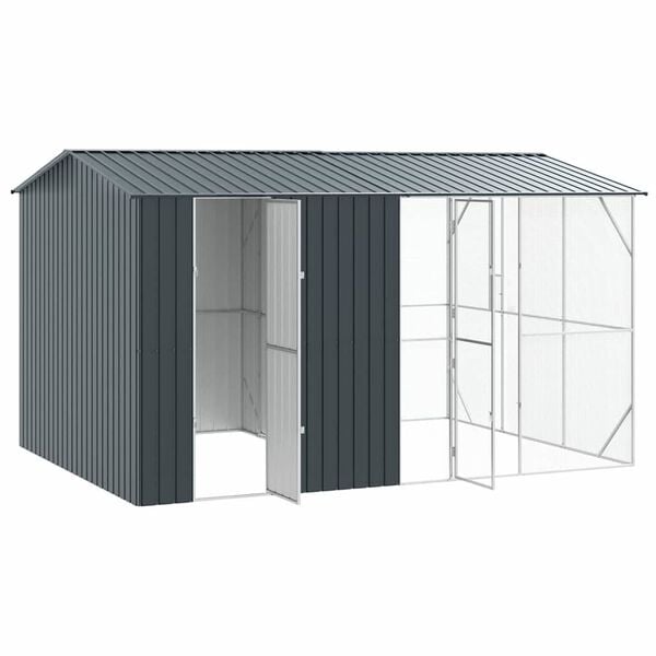vidaXL Cage pour oiseaux Anthracite 430 x 310 x 247 cm Acier galvanis&eacute;