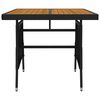 vidaXL Mobilier &agrave; d&icirc;ner d'ext&eacute;rieur 3 pcs R&eacute;sine tress&eacute;e Noir