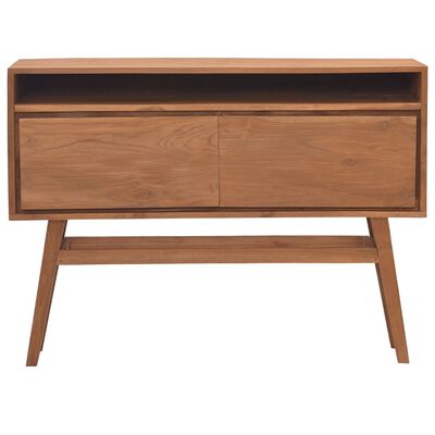 vidaXL Table console 110x30x79 cm Bois de teck solide