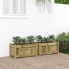 vidaXL Jardini&egrave;res 2 pcs bois de pin impr&eacute;gn&eacute;