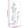 vidaXL D&eacute;coration murale jardin 105x55 cm acier corten design bambou