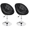 vidaXL Tabourets de bar lot de 2 noir similicuir