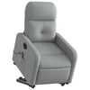 vidaXL Fauteuil inclinable de massage &eacute;lectrique gris clair tissu