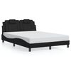 vidaXL Cadre de lit Viana sans matelas noir 137x190 cm similicuir