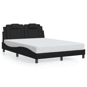 vidaXL Cadre de lit Viana sans matelas noir 137x190 cm similicuir
