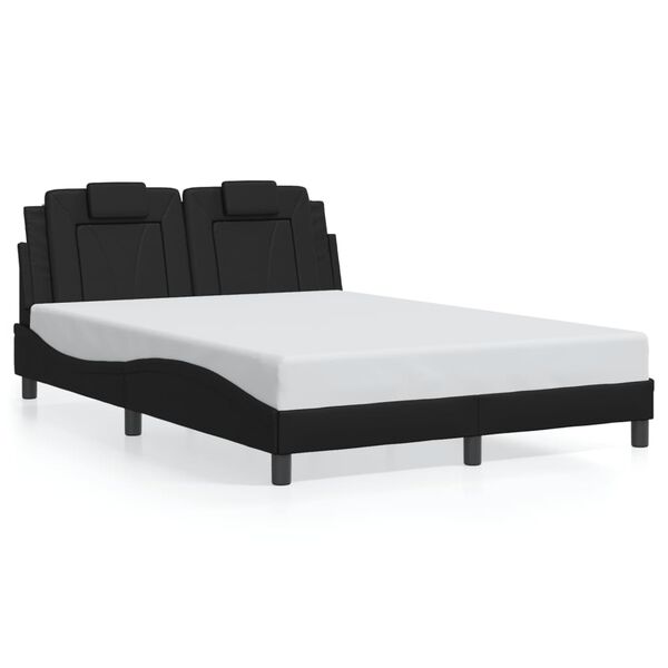 vidaXL Cadre de lit Viana sans matelas noir 137x190 cm similicuir