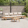 vidaXL Ensemble de canap&eacute; de jardin 5 pcs Marron et Cr&egrave;me