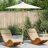 vidaXL Parasol de jardin Blanc cr&egrave;me &Oslash; 270 x 260 cm Bambou