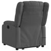 vidaXL Fauteuil inclinable de massage gris fonc&eacute; tissu
