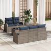 vidaXL Ensemble de Canap&eacute;s avec coussin 6 pcs Gris Polyester