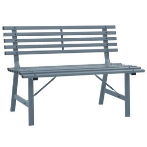 vidaXL Banc de jardin 110 cm acier gris