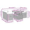 vidaXL Salon de jardin avec coussins 7 pcs noir r&eacute;sine tress&eacute;e acacia