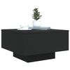 vidaXL Table basse avec lumi&egrave;res LED noir 55x55x31 cm