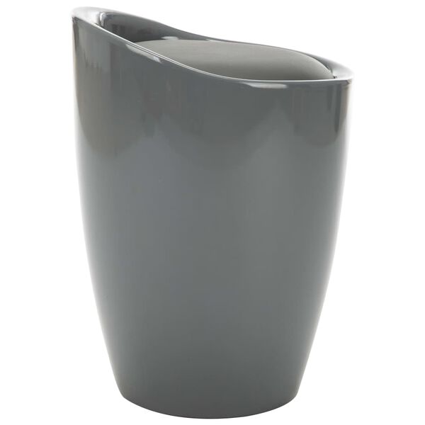 vidaXL Tabouret de rangement Gris Similicuir