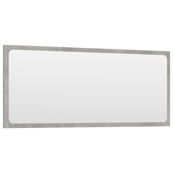 vidaXL Miroir de salle de bain Gris b&eacute;ton 90x1,5x37 cm Agglom&eacute;r&eacute;